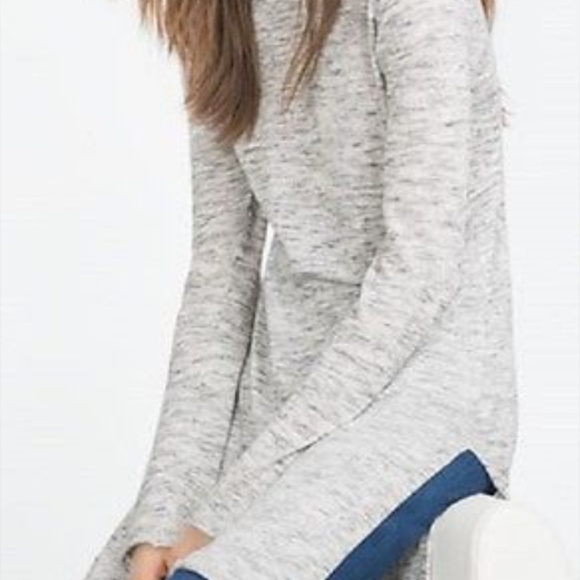 ZARA Long Sweater:Grey Marl US M/EUR M - Picture 2 of 4